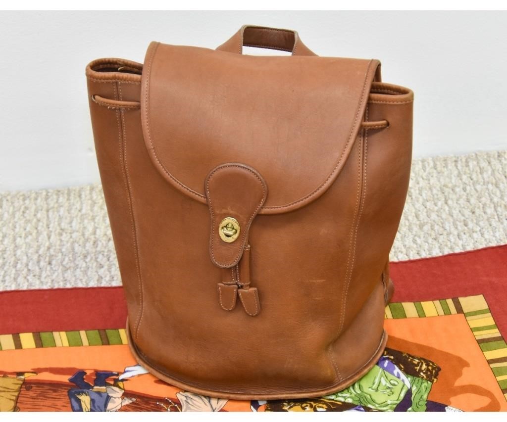 Light brown Coach leather backpack  28b7b7