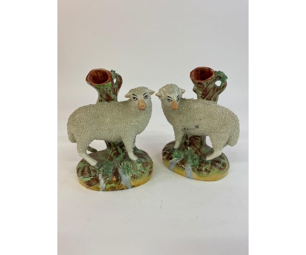 Pair of English Staffordshire sheep