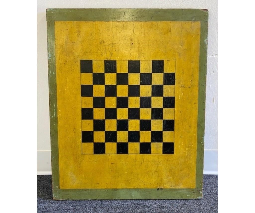 Paint decorated gaming/checker board,