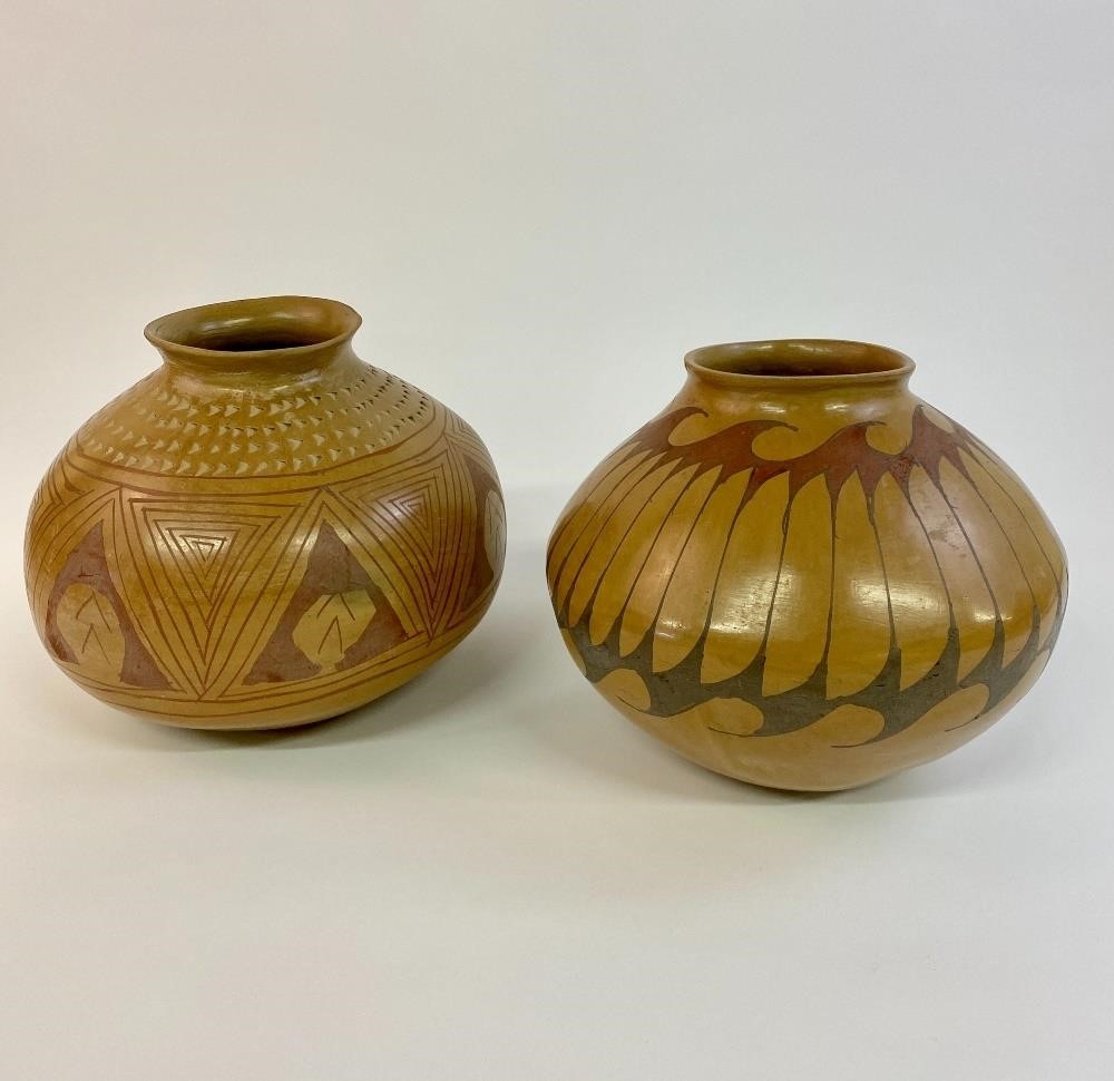 Two large Southwest Indian seed jars,