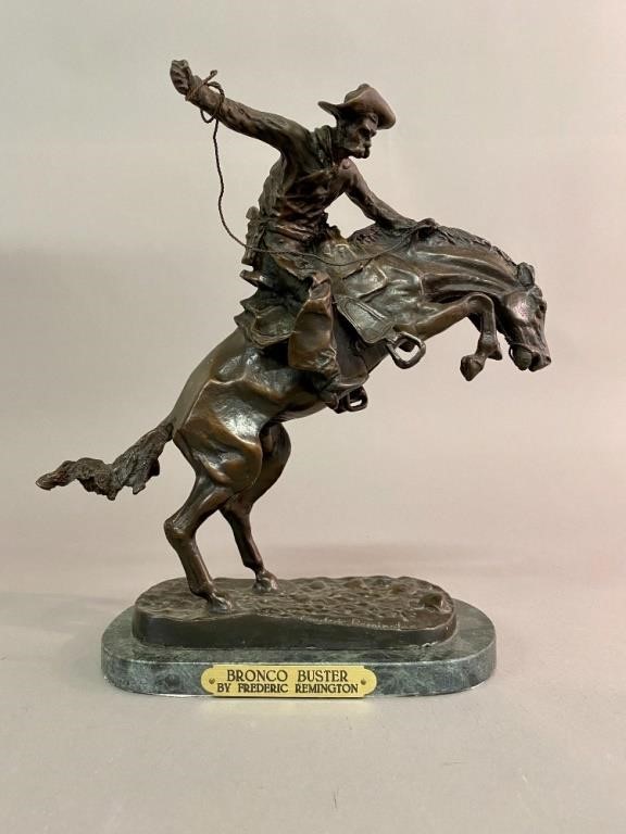 After Frederic Remington bronze