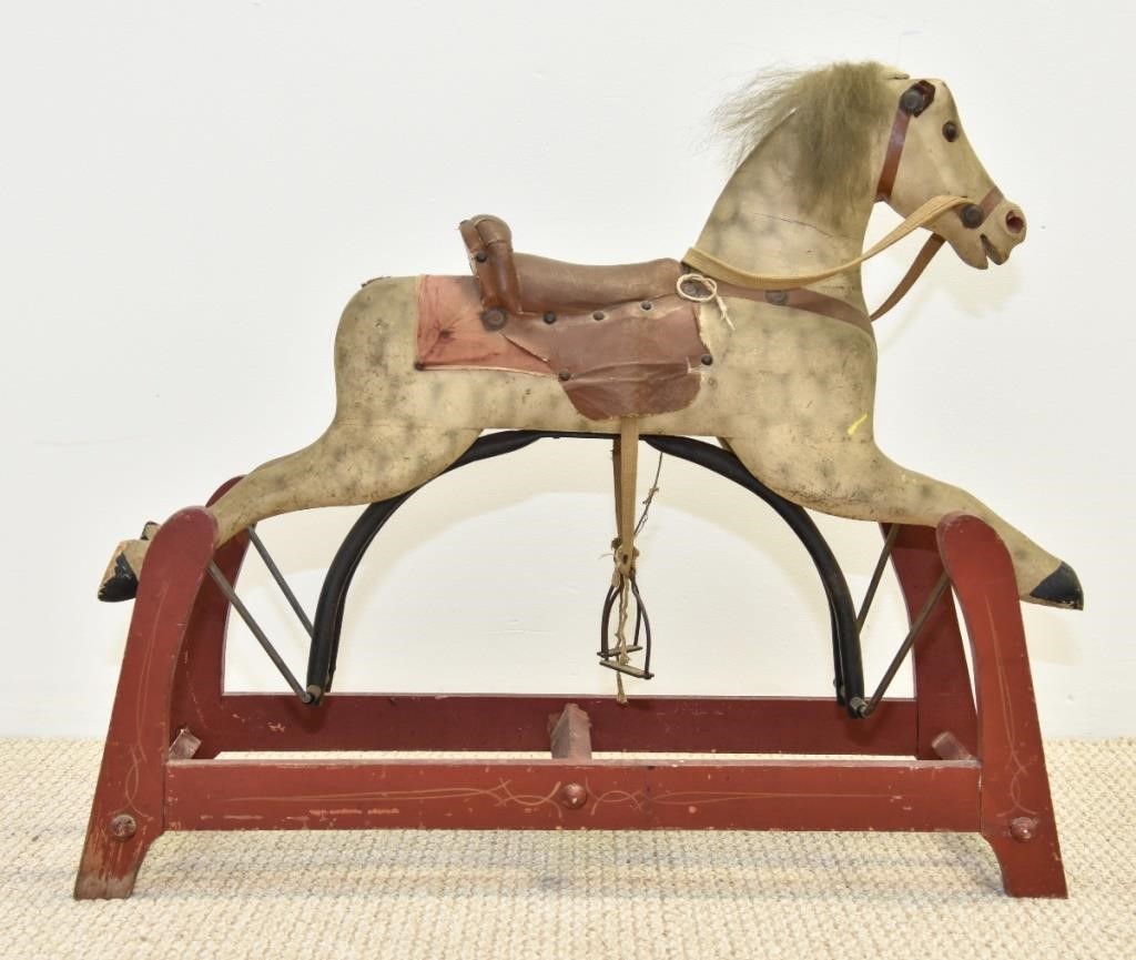 Early rocking horse with original