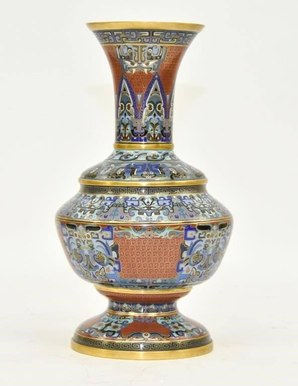 A large colorful Chinese cloisonné