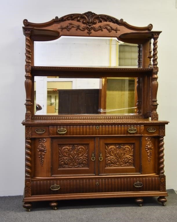 Victorian oak sideboard, circa 1900,