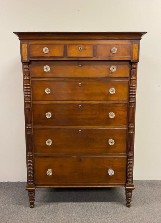 Federal cherry tall chest, circa