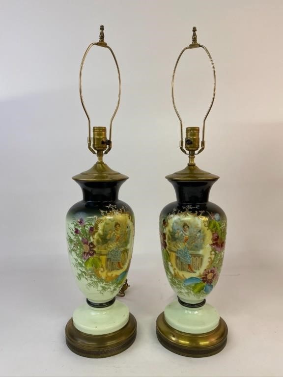 Pair of French ceramic table lamps
29.5"