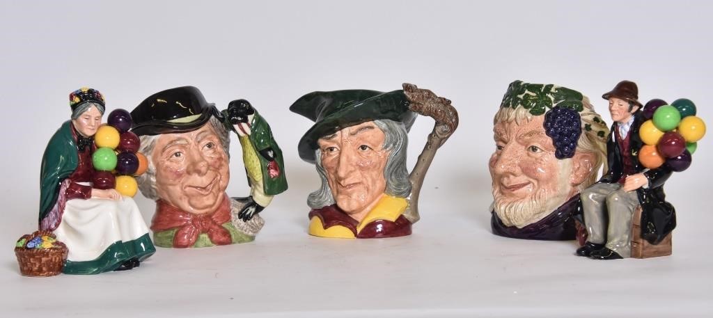 Three Royal Doulton character mugs