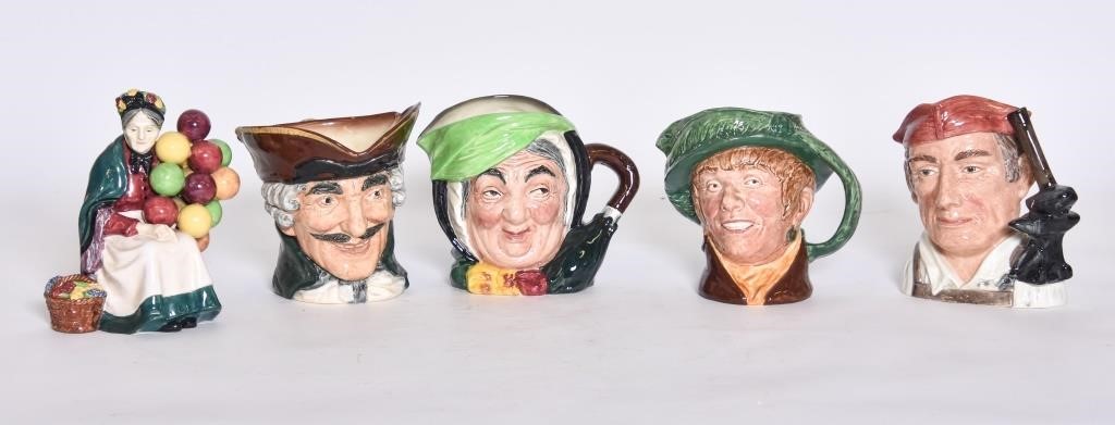 Four Royal Doulton character mugs, each