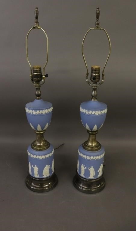 Pair of Wedgwood table lamps 20 h 28badd