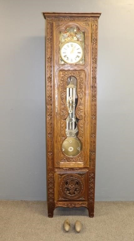 French walnut tall case clock with 28bb10