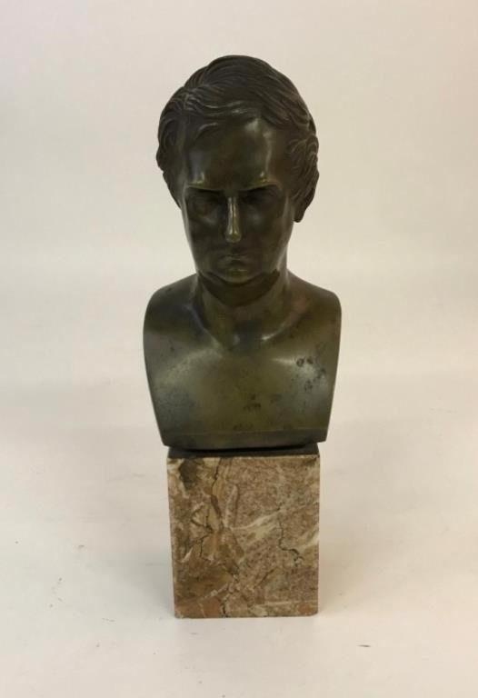 Bronze bust signed Duval? mounted