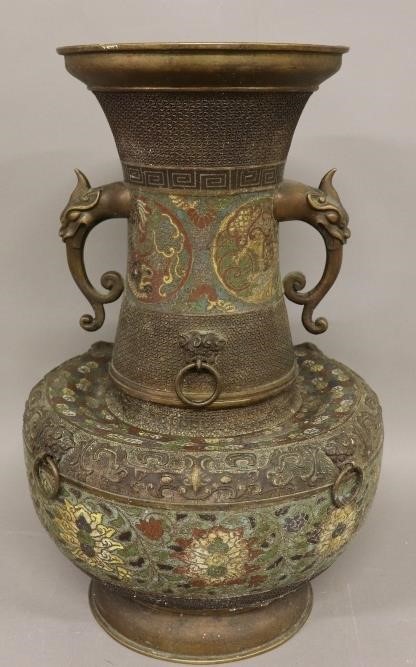 Large Asian bronze vase circa 28bbca