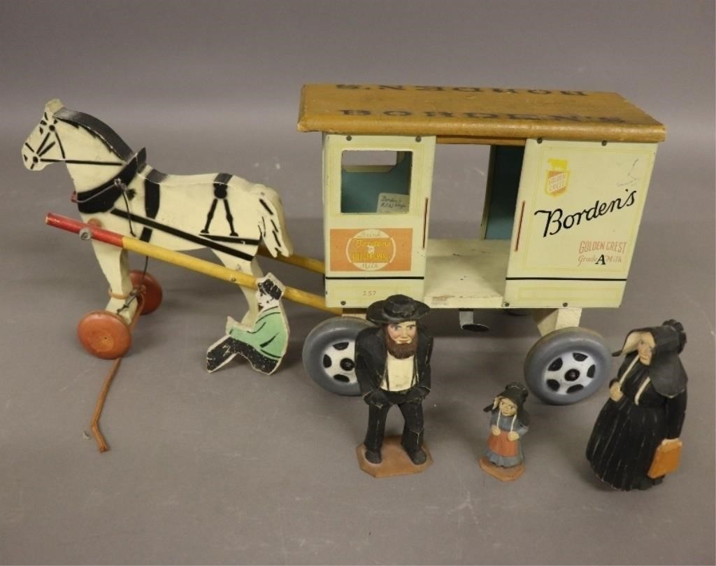 Borden s milk wagon pull toy circa 28bbcd