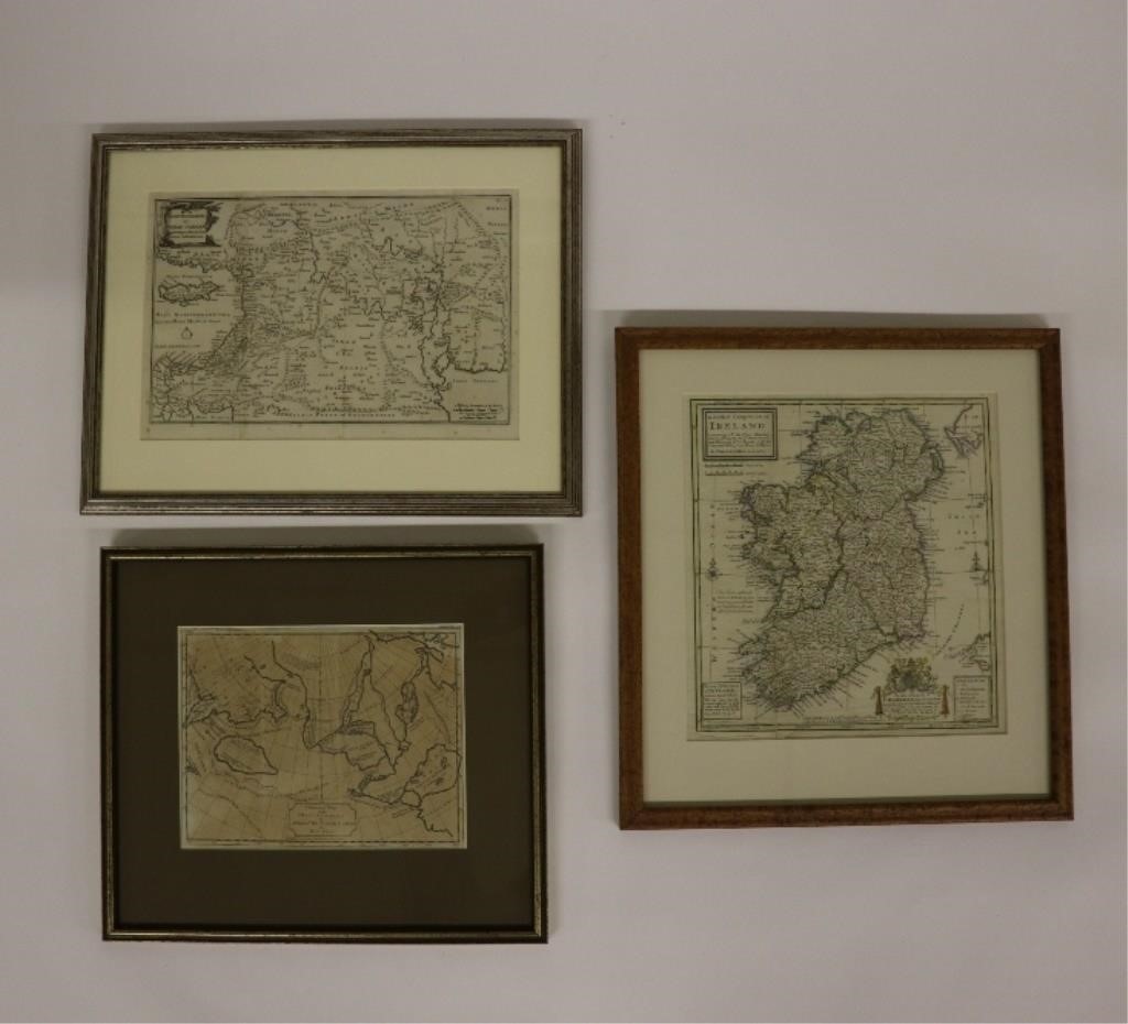 Framed and matted map of Ireland 28bbe1