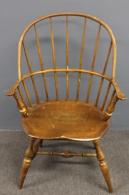 Reproduction Windsor archair signed