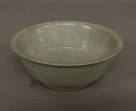 Chinese celedon crackle bowl probably 28bc01