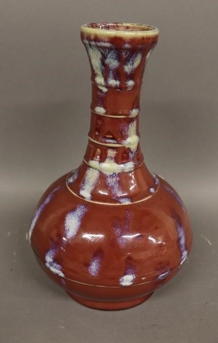 Chinese ox blood vase signed 13 h 28bc0b