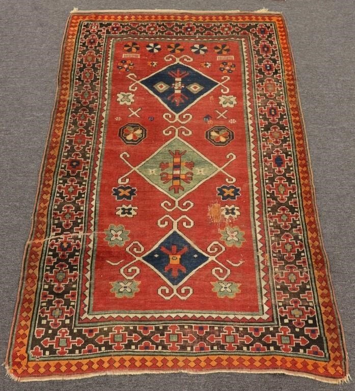 Caucasian center hall carpet with 28bc1b