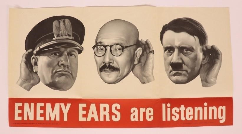 WW II poster by Iligan 1942, 'Enemy