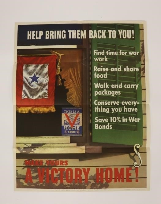 WW II poster 1943 Victory Home 28  28bc28