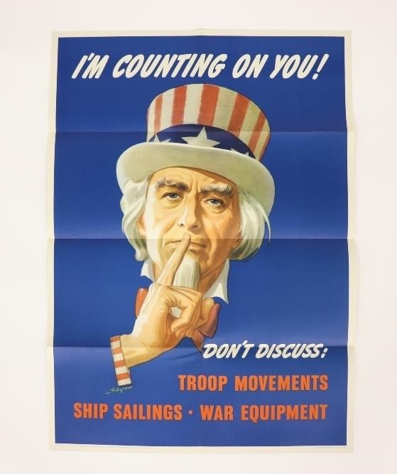 WW II poster by L. Helguera 1943,