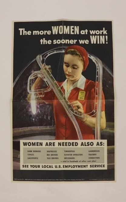 WW II poster 1943, Women at Work
22"