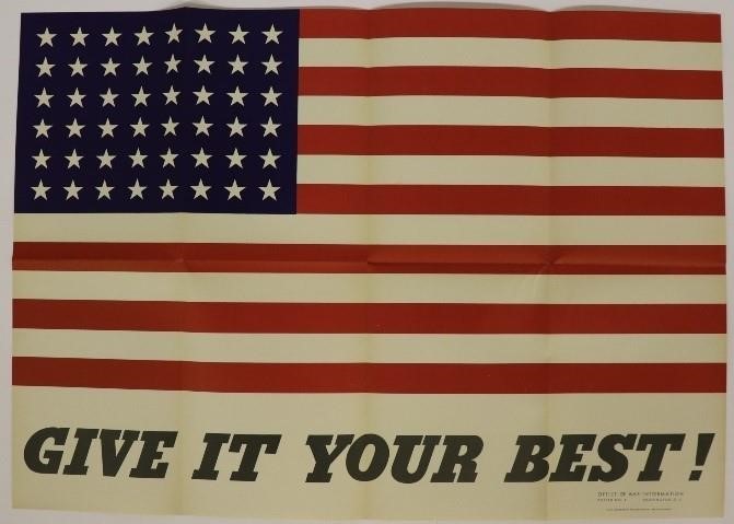 WW II poster 1942, Give it Your Best
28.5