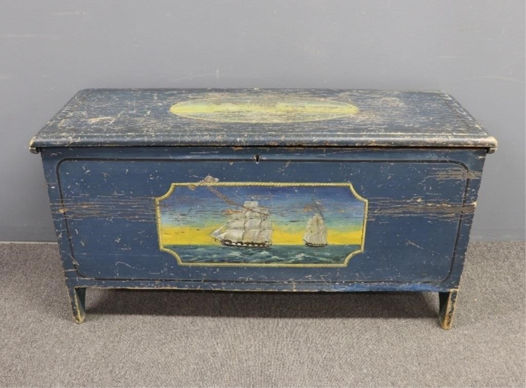 New England six board chest, 18th