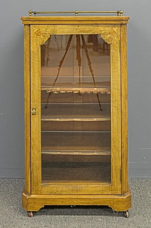 French burl walnut inlaid music