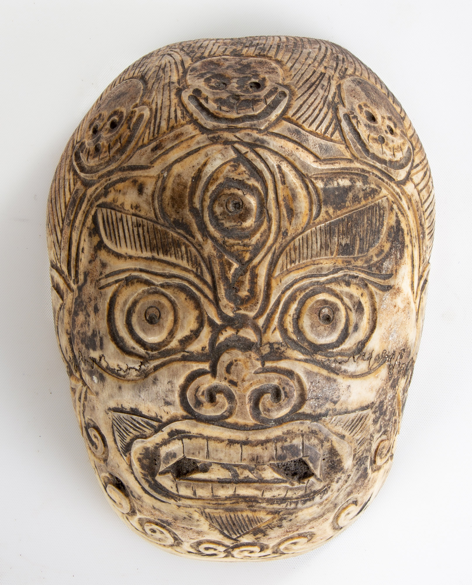 POLYNESIAN CARVED SCULL Polynesian Carved