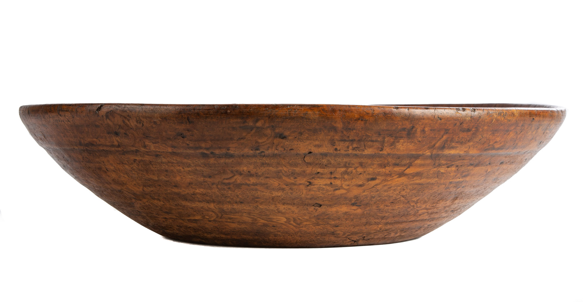 19TH CENTURY BURL BOWL 19th Century 28bcbc