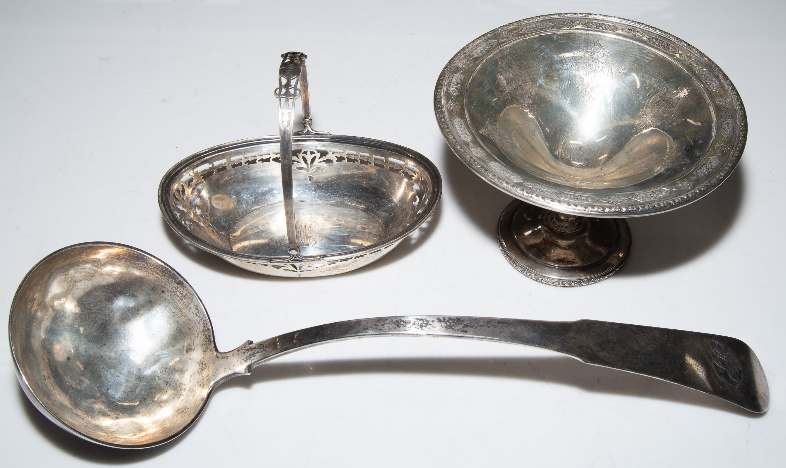 TWO STERLING DISHES Including a