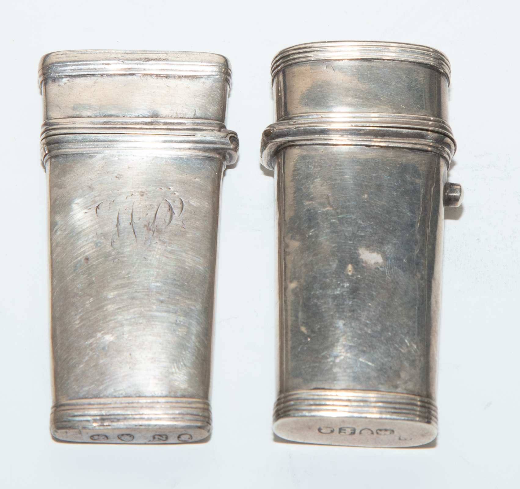 TWO GEORGE III SILVER-CASED LANCETS