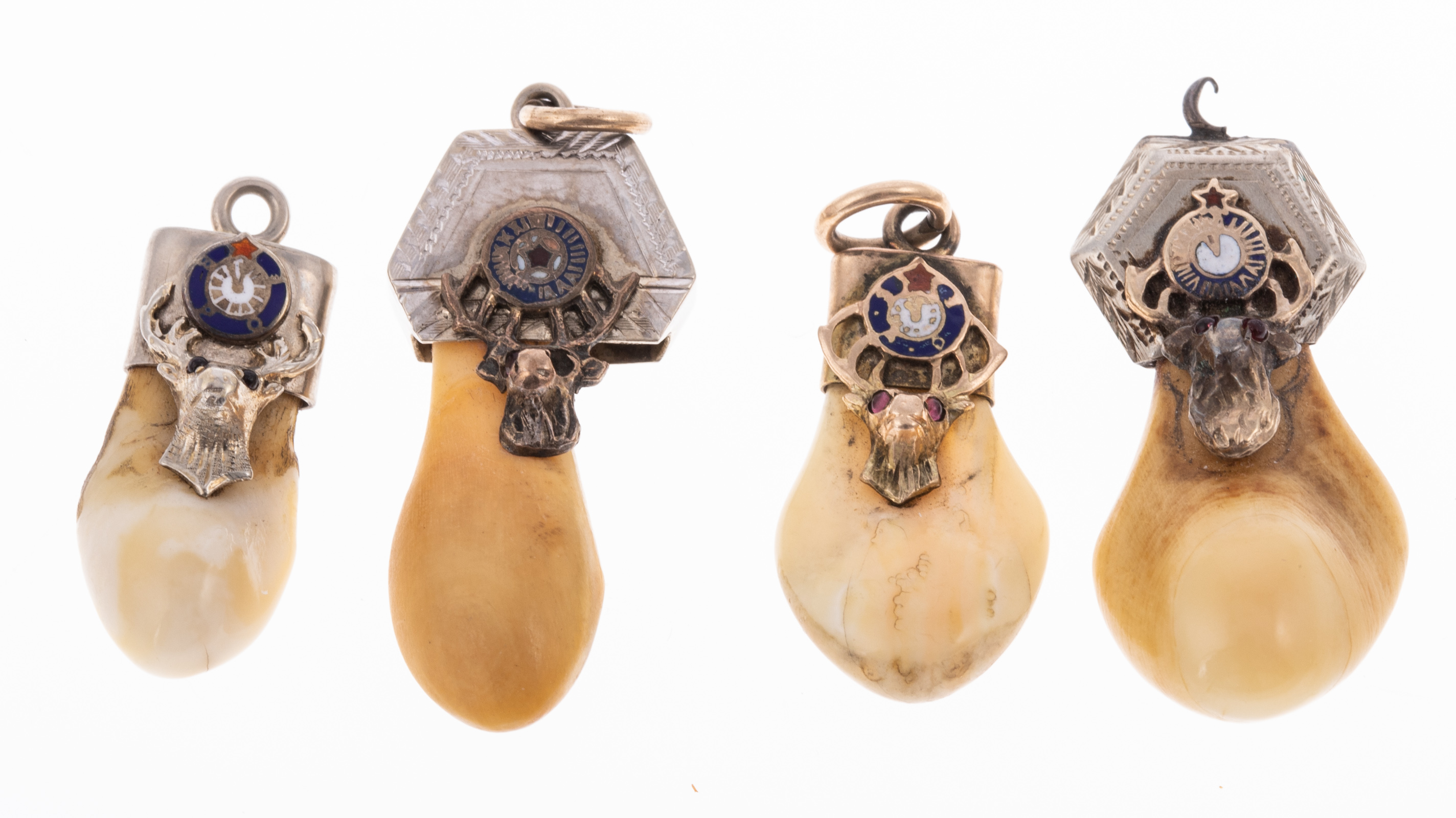 ELKS TOOTH PENDANTS B P O E Four 2897b2