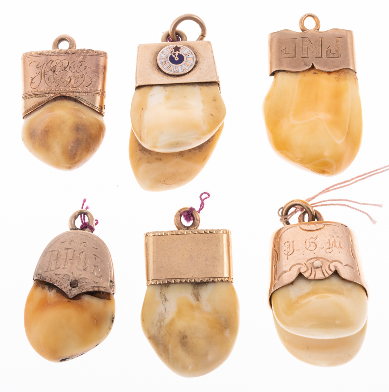 ELKS TOOTH PENDANTS B.P.O.E. Five