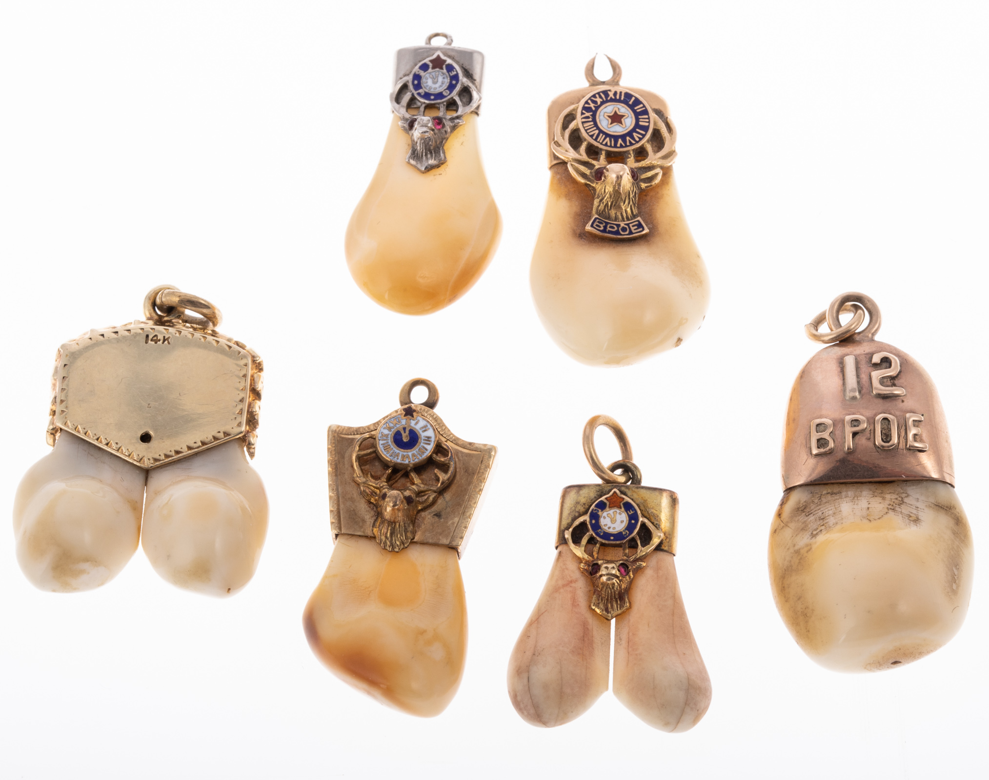 ELKS TOOTH PENDANTS B P O E Six 2897b9