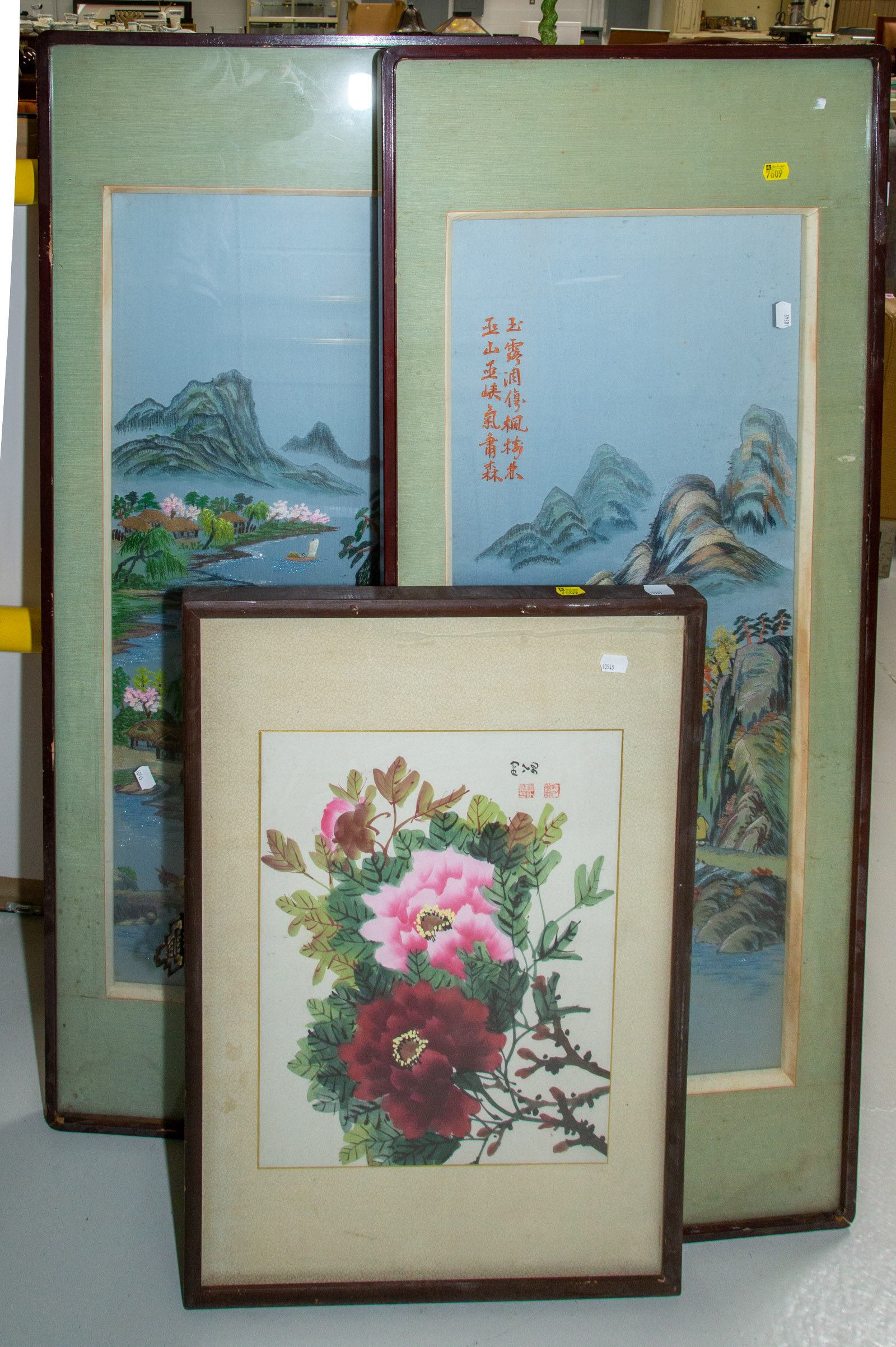 THREE FRAMED ORIENTAL PRINTS  2897de