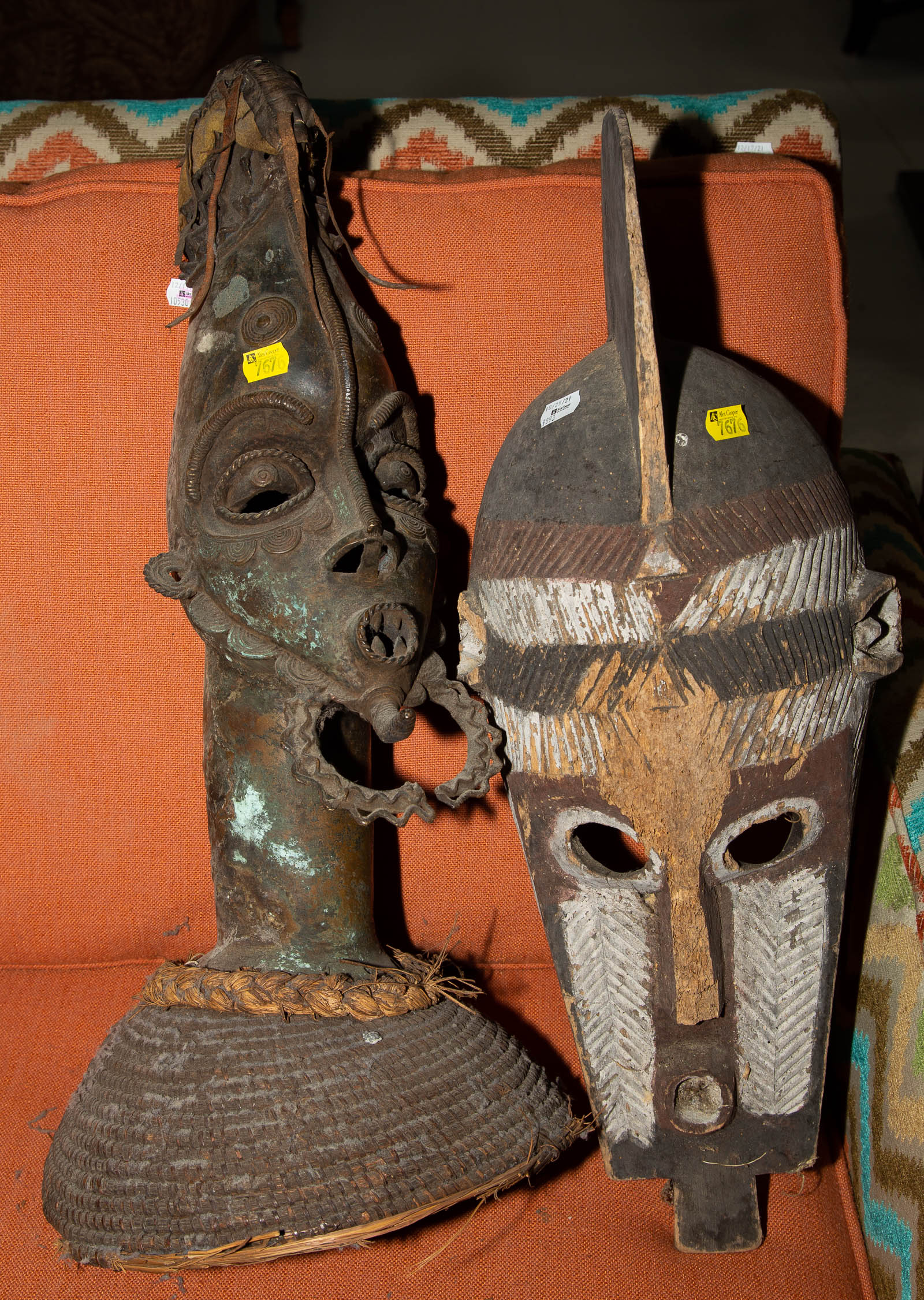 TWO AFRICAN MASKS Comprising of 28981c