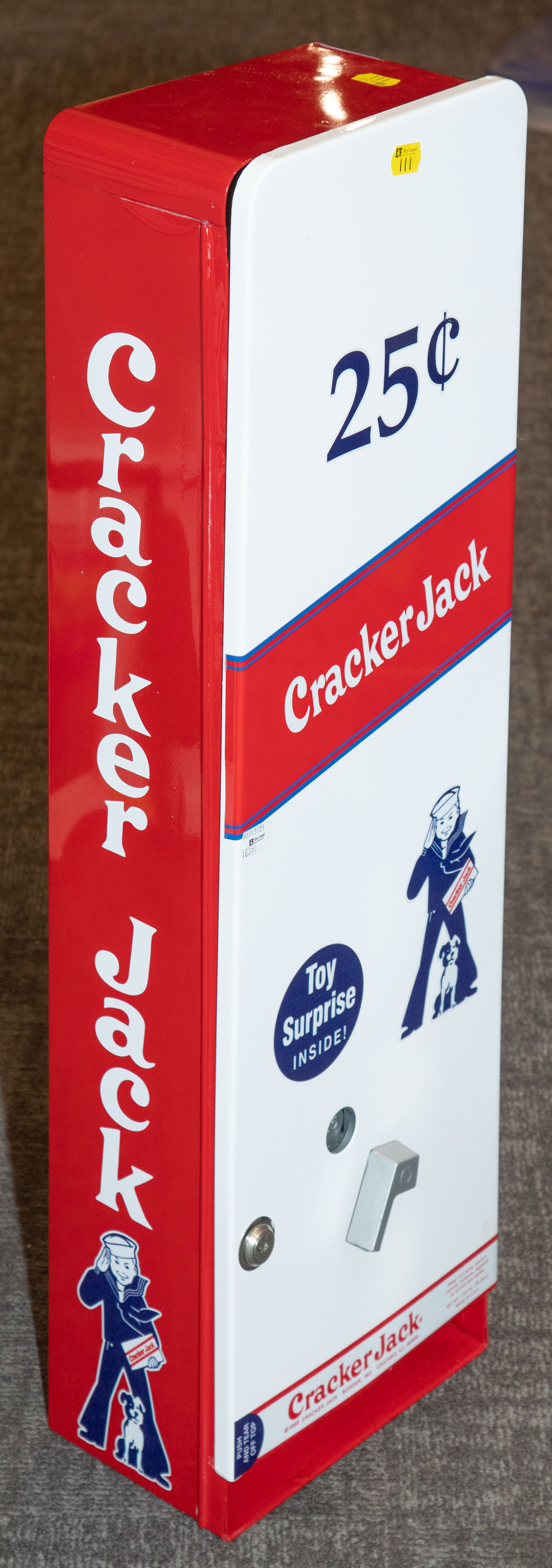 ENAMELED METAL CRACKER JACK VENDING 28986c