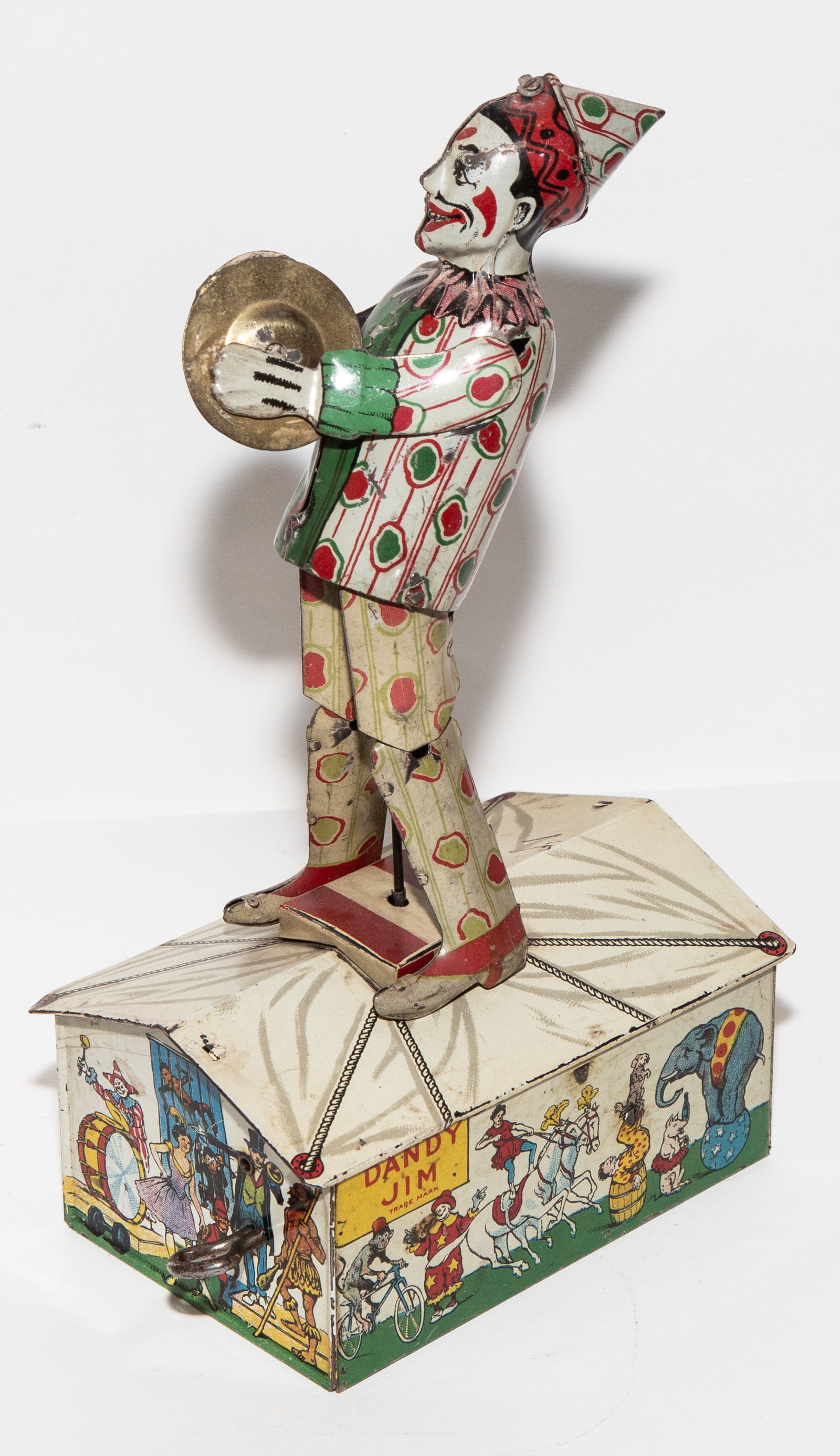 STRAUSS TIN LITHO DANDY JIM WINDUP TOY