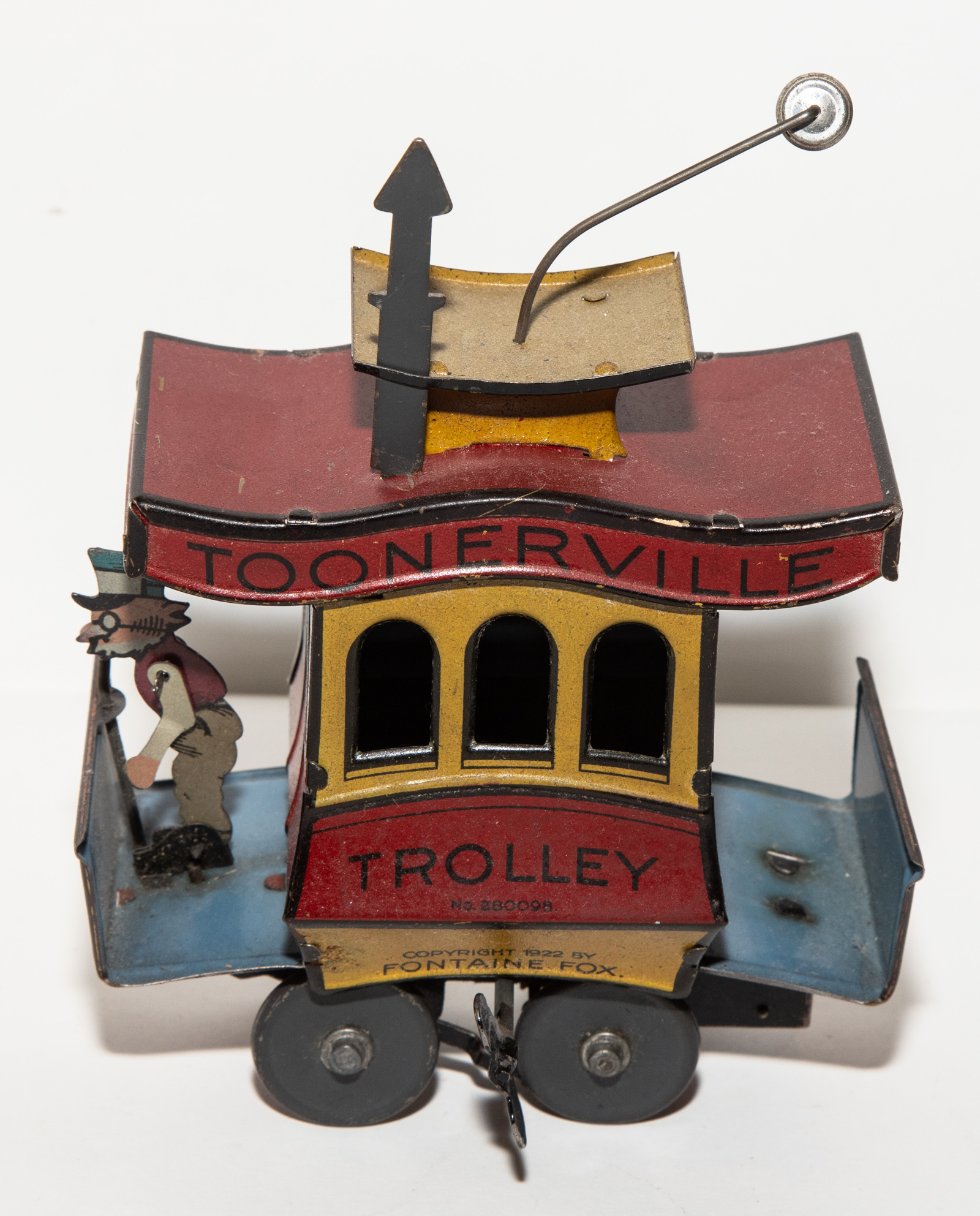 NIFTY TIN LITHO WINDUP TOONERVILLE