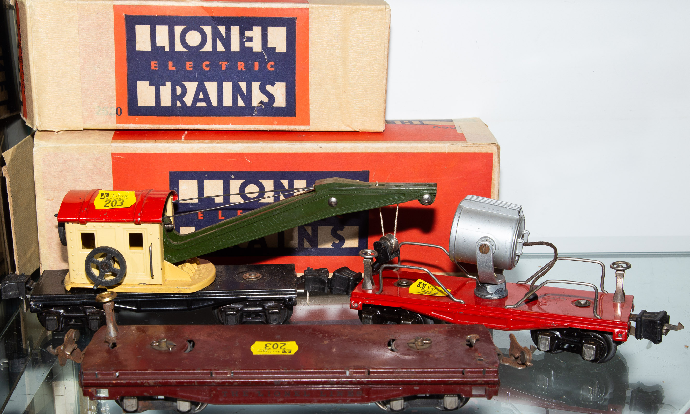 THREE LIONEL FREIGHT CARS Circa 1950s.