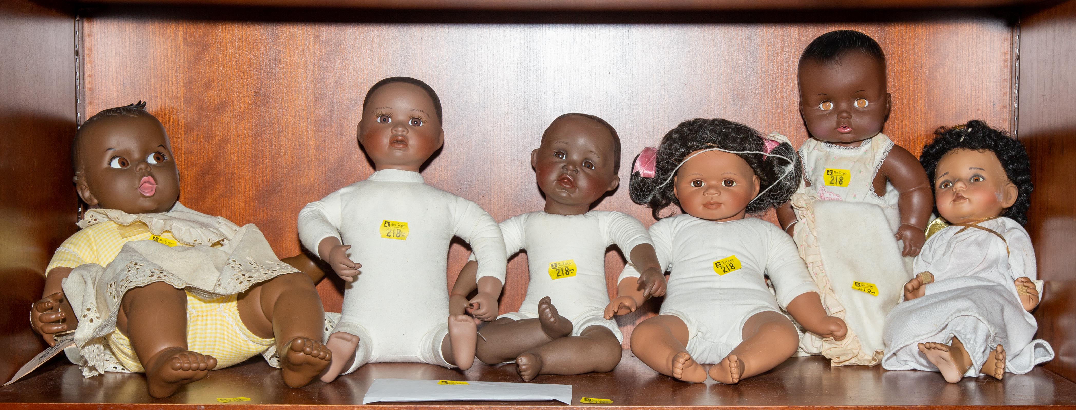SIX AFRICAN AMERICAN DOLLS Including