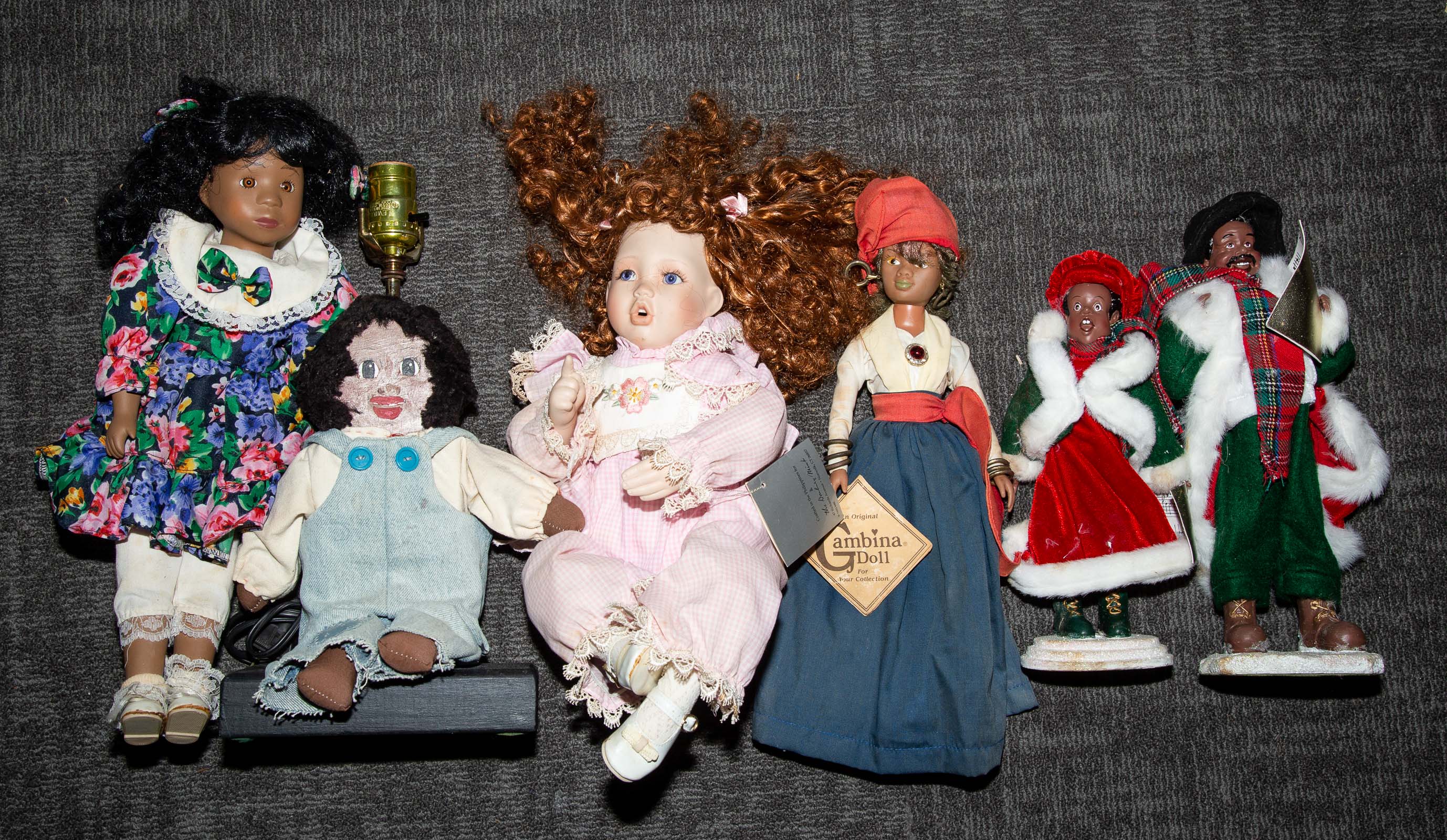 FIVE AFRICAN AMERICAN DOLLS Includes