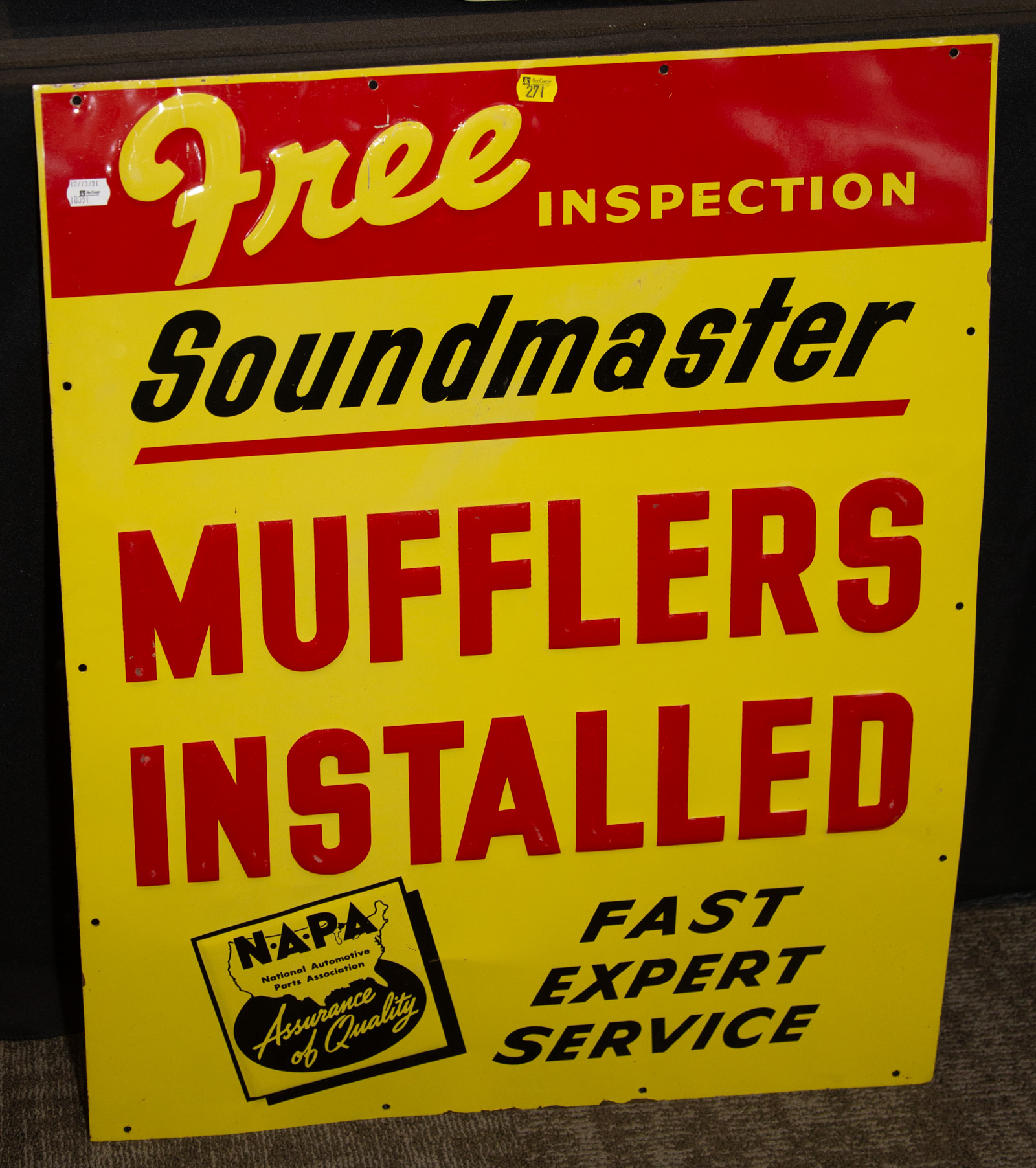 SOUNDMASTER MUFFLERS PRINTED METAL SIGN