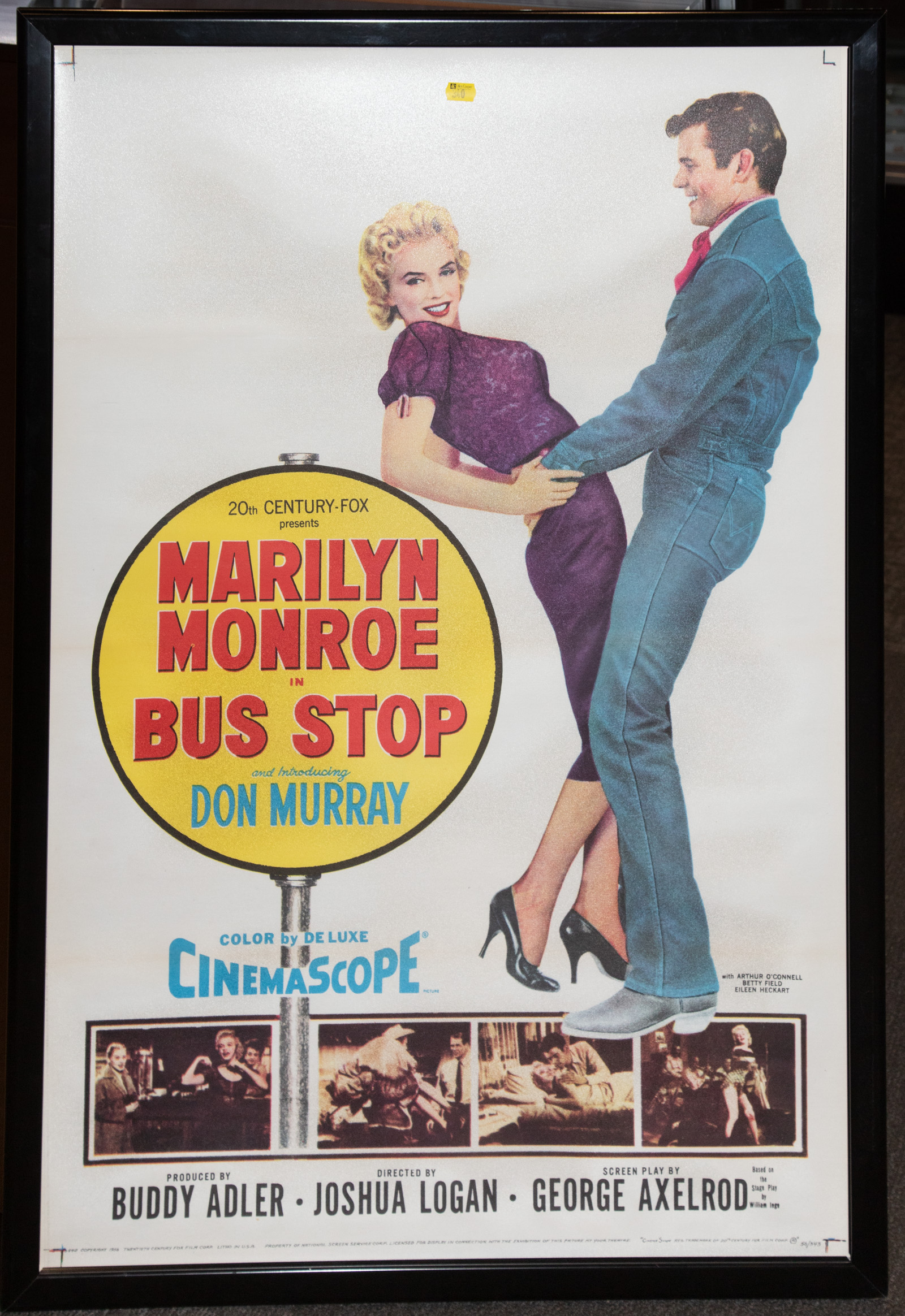 BUS STOP MOVIE POSTER Staring Marylin