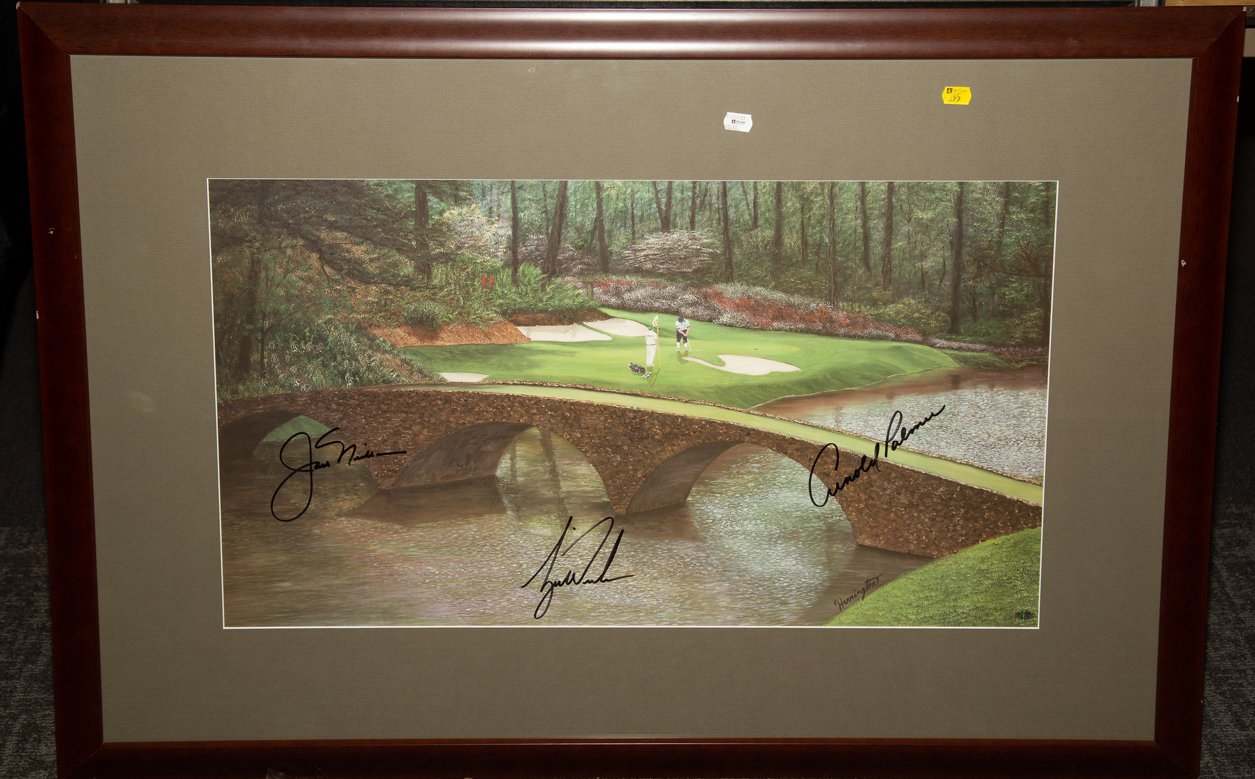 AUTOGRAPHED GOLF PRINT Signatures;