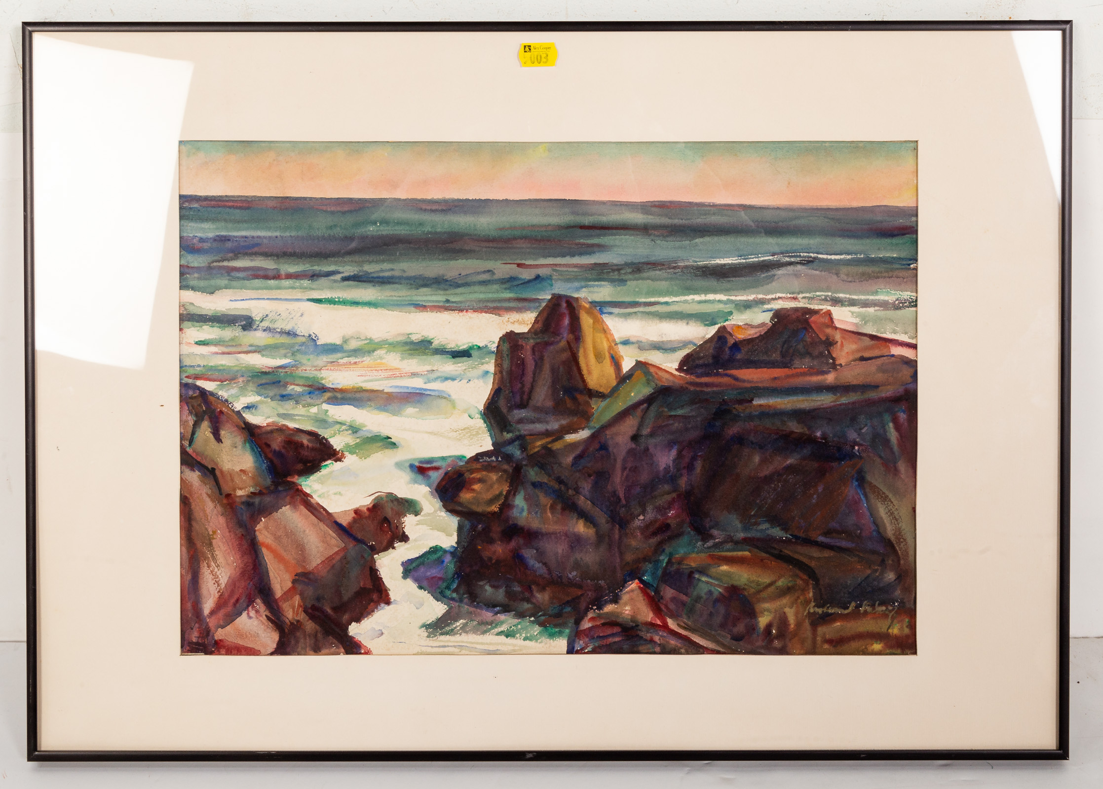 ARTIST UNKNOWN, 20TH C. ROCKY COASTLINE,