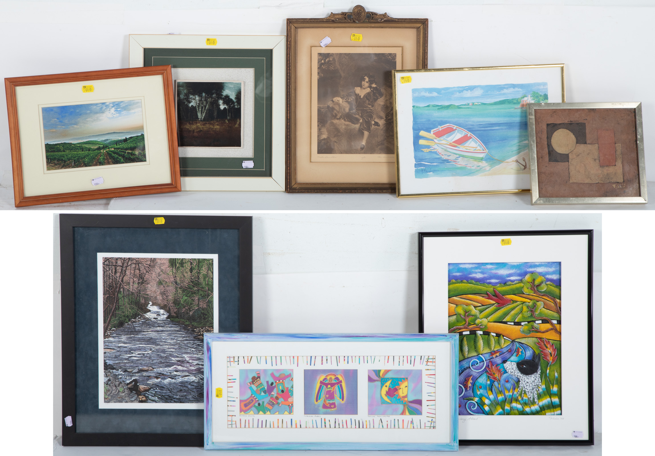 GROUP OF FRAMED UNFRAMED ARTWORKS 289a90