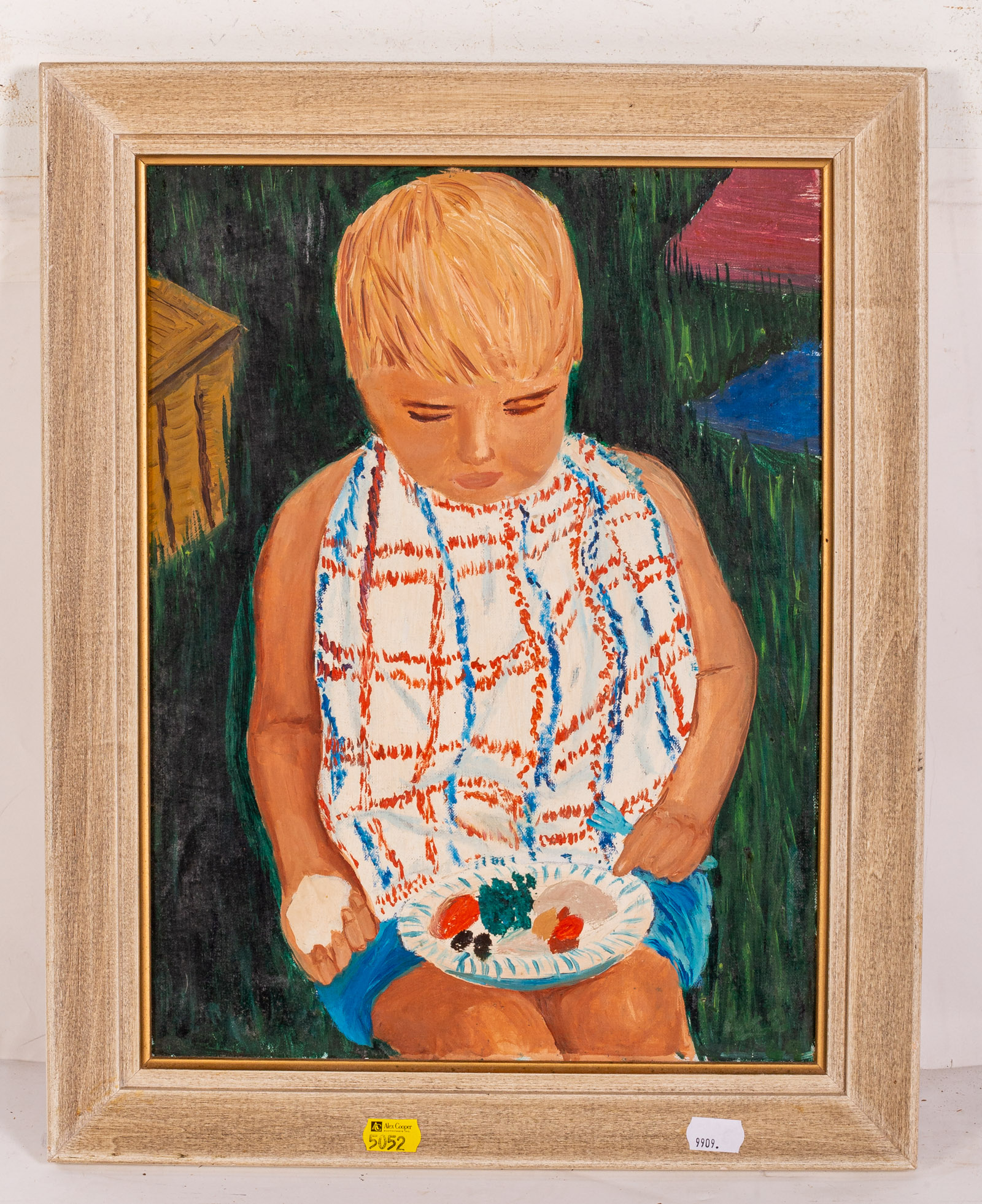 20TH CENTURY. SEATED CHILD WITH